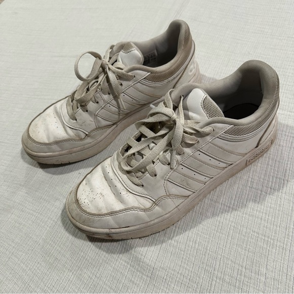 Adidas Women’s Hoops 3.0 Low Classic White Sneakers • Lace Up • Women’s 9 - Picture 3 of 10